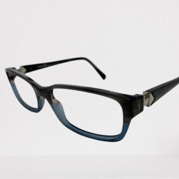 Authentic Prada Italy VPR 07N RY0-101 55-17-140 Gray/Blue Full Rim Eyeglasses Fr - Picture 2 of 11